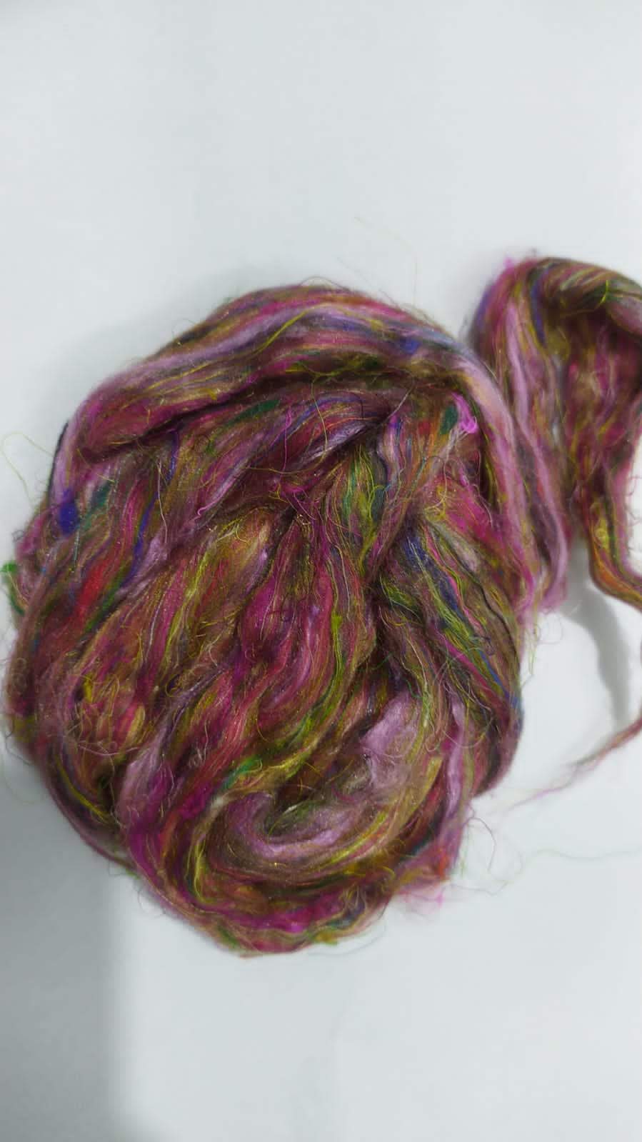 Recycled Silk Roving Sliver (6)